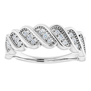 14K White 1/4 CTW Natural Diamond Stackable Ring