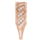 14K Rose 1/4 CTW Natural Diamond Stackable Ring