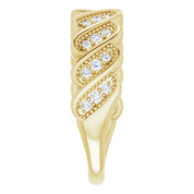 14K Yellow 1/4 CTW Natural Diamond Stackable Ring