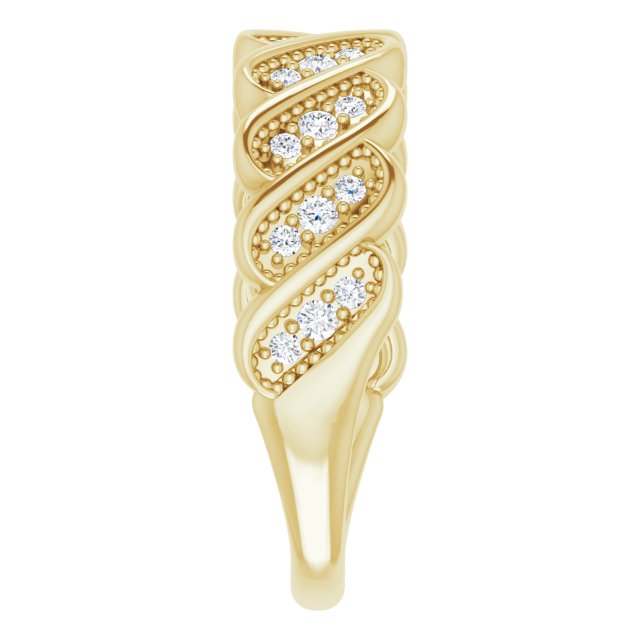 14K Yellow 1/4 CTW Natural Diamond Stackable Ring