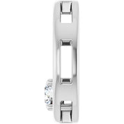 14K White 1/4 CT Lab-Grown Diamond Pendant