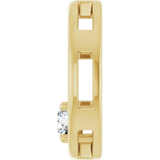 14K Yellow 1/4 CT Lab-Grown Diamond Pendant