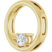 14K Yellow 1/4 CT Lab-Grown Diamond Pendant