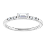 Sterling Silver 1/5 CTW Natural Diamond Stackable Ring