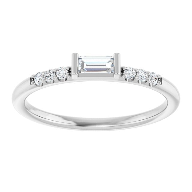 Sterling Silver 1/5 CTW Natural Diamond Stackable Ring