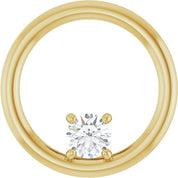 14K Yellow 1/4 CT Lab-Grown Diamond Pendant