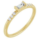 14K Yellow 1/5 CTW Natural Diamond Stackable Ring