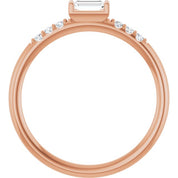 14K Rose 1/5 CTW Natural Diamond Stackable Ring