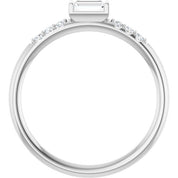 Sterling Silver 1/5 CTW Natural Diamond Stackable Ring