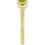 14K Yellow Natural Peridot Youth Heart Ring