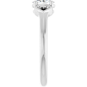 14K White 1/4 CT Natural Diamond Youth Heart Ring