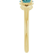 14K Yellow Lab-Grown Alexandrite Youth Heart Ring