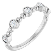 Platinum 1/3 CTW Natural Diamond Stackable Ring