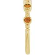 14K Yellow Natural Citrine Stackable Ring