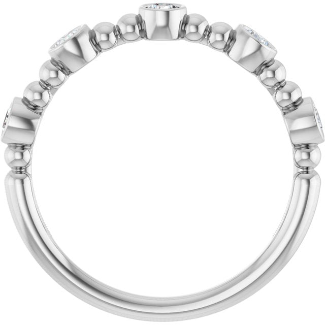 Platinum 1/3 CTW Natural Diamond Stackable Ring