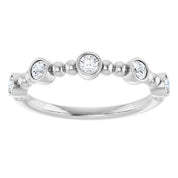 Platinum 1/3 CTW Natural Diamond Stackable Ring