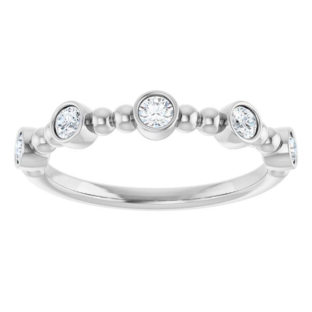 Sterling Silver 1/3 CTW Natural Diamond Stackable Ring