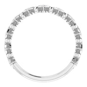 Platinum 1/10 CTW Natural Diamond Stackable Ring