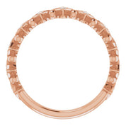 14K Rose 1/10 CTW Natural Diamond Stackable Ring