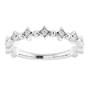 Platinum 1/10 CTW Natural Diamond Stackable Ring