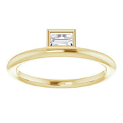 14K Yellow 1/6 CT Natural Diamond Stackable Ring
