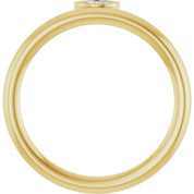 14K Yellow .07 CT Natural Diamond Stackable Ring