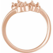 14K Rose 3/8 CTW Natural Diamond Three-Stone Ring