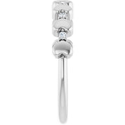 Sterling Silver .08 CTW Natural Diamond Heart Stackable Ring