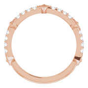 14K Rose 1/4 CTW Natural Diamond Stackable Ring - Stylish and Elegant