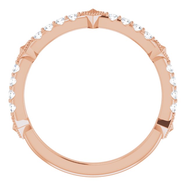 14K Rose 1/4 CTW Natural Diamond Stackable Ring - Stylish and Elegant