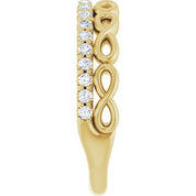 Natural Infinity-Inspired Natural Gemstone Stackable Ring in 14K Gold, Silver, and Platinum