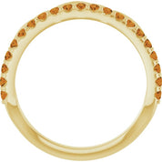 Natural Infinity-Inspired Natural Gemstone Stackable Ring in 14K Gold, Silver, and Platinum
