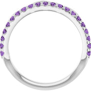 Natural Infinity-Inspired Natural Gemstone Stackable Ring in 14K Gold, Silver, and Platinum