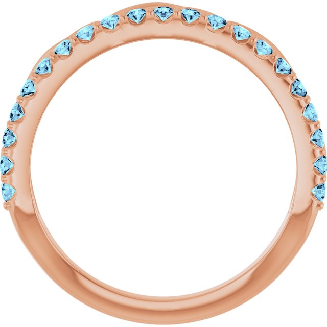 Natural Infinity-Inspired Natural Gemstone Stackable Ring in 14K Gold, Silver, and Platinum