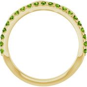 Natural Infinity-Inspired Natural Gemstone Stackable Ring in 14K Gold, Silver, and Platinum