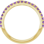 Natural Infinity-Inspired Natural Gemstone Stackable Ring in 14K Gold, Silver, and Platinum