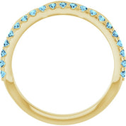 Natural Infinity-Inspired Natural Gemstone Stackable Ring in 14K Gold, Silver, and Platinum