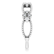 Platinum .06 CTW Natural Diamond Stackable Bead Ring - Elegant Jewelry by Brand
