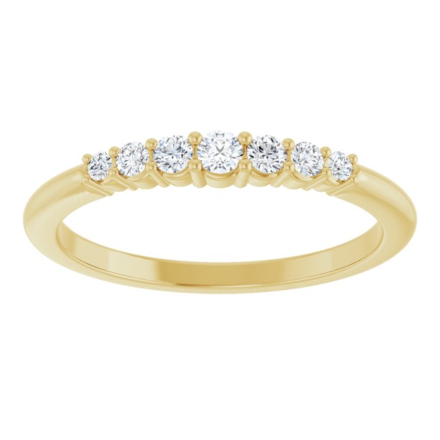 14K Yellow 1/6 CTW Natural Diamond Stackable Ring