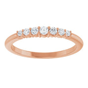 14K Rose 1/6 CTW Natural Diamond Stackable Ring