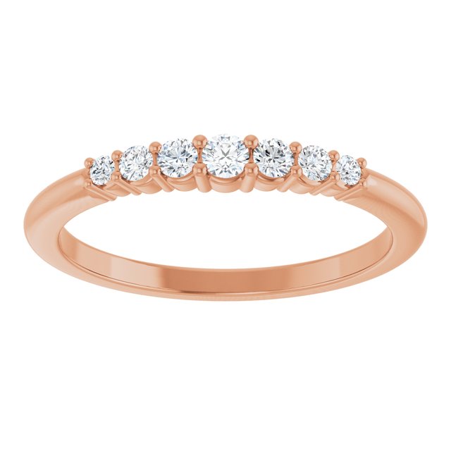 14K Rose 1/6 CTW Natural Diamond Stackable Ring