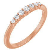 14K Rose 1/6 CTW Natural Diamond Stackable Ring
