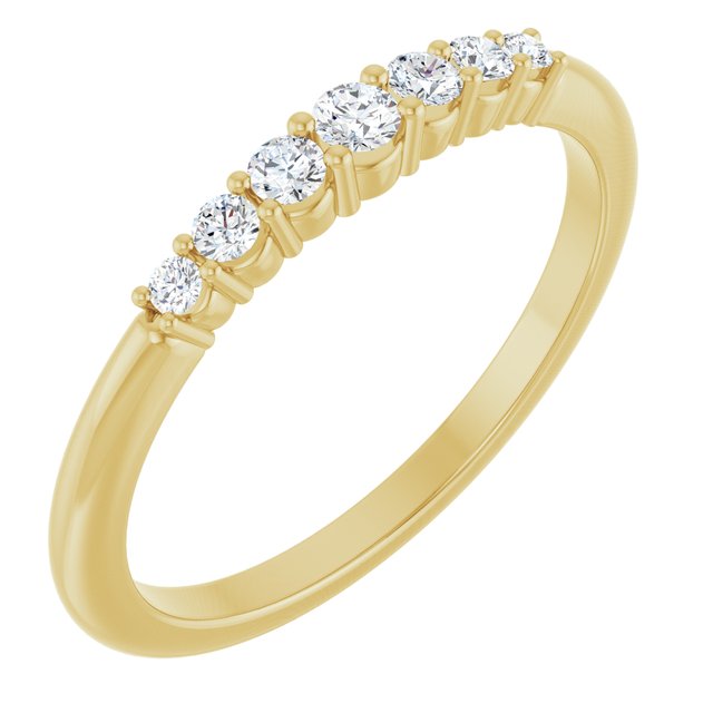 14K Yellow 1/6 CTW Natural Diamond Stackable Ring