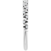 Sterling Silver .08 CTW Natural Diamond Stackable Leaf Ring