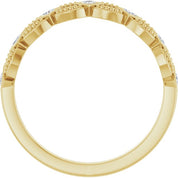 14K Yellow 1/6 CTW Natural Diamond Stackable Ring