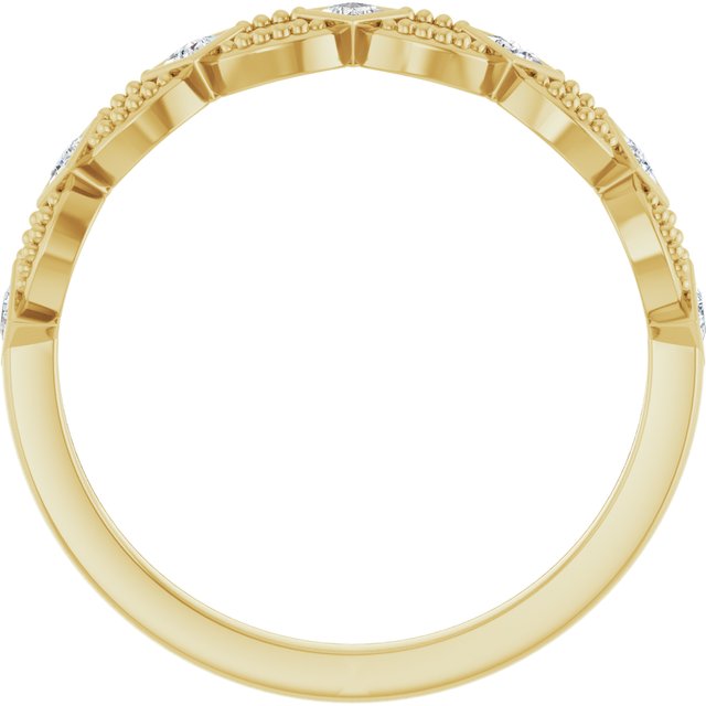 14K Yellow 1/6 CTW Natural Diamond Stackable Ring