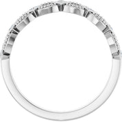 Platinum 1/6 CTW Natural Diamond Stackable Ring