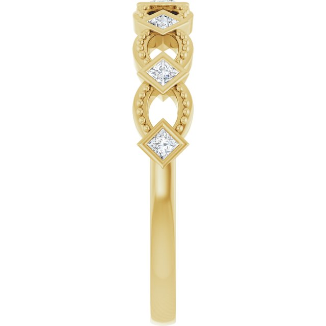 14K Yellow 1/6 CTW Natural Diamond Stackable Ring