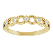 14K Yellow 1/6 CTW Natural Diamond Stackable Ring