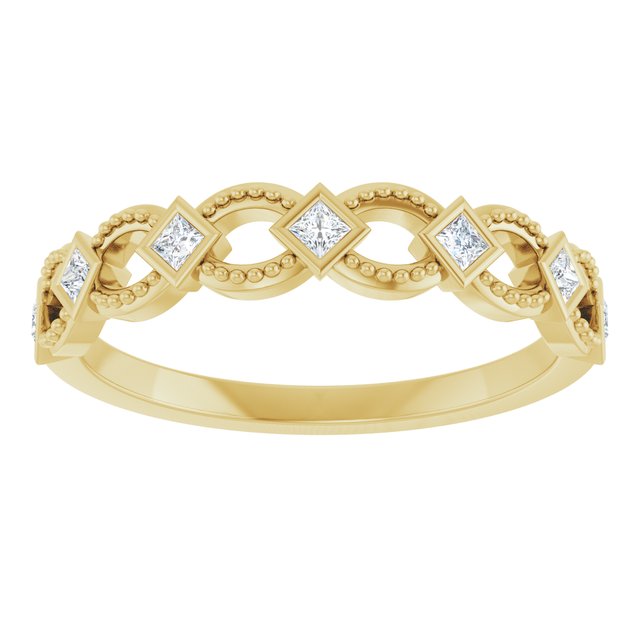 14K Yellow 1/6 CTW Natural Diamond Stackable Ring